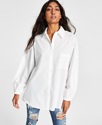 Women's Blouson-Sleeve Tunic-Length Shirt Lucy Paris
