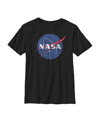 Boy's Galactic Swirl Logo  Child T-Shirt NASA