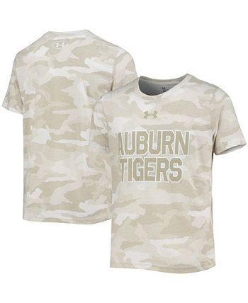 Светло-коричневая футболка с камуфляжным логотипом Tigers для больших мальчиков и девочек Under Armour