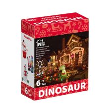 6' Ft Christmas Dinosaur Holiday Inflatable Popfun