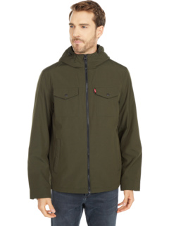 levi's arctic cloth hooded rain jacket