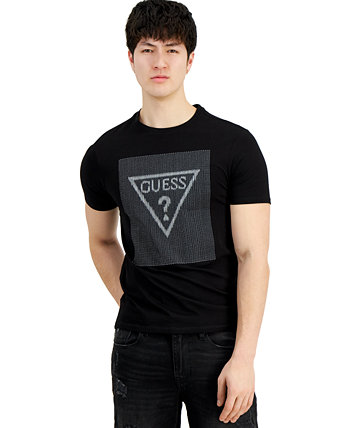 Мужская футболка с круглым вырезом и короткими рукавами с логотипом Stitch Triangle GUESS