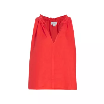 Льняная блузка без рукавов Zoey Velvet by Graham & Spencer