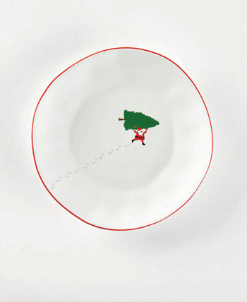 Салатные тарелки для бега Санта-Клауса, набор из 4 шт. Tableau