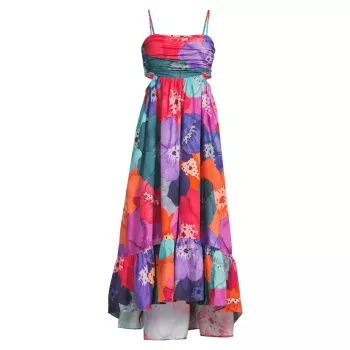 Mabel Floral Cotton Midi-Dress Hutch