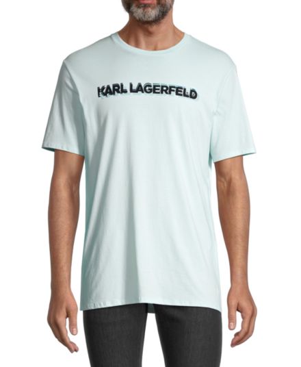 Флокированная футболка с логотипом Karl Karl Lagerfeld Paris