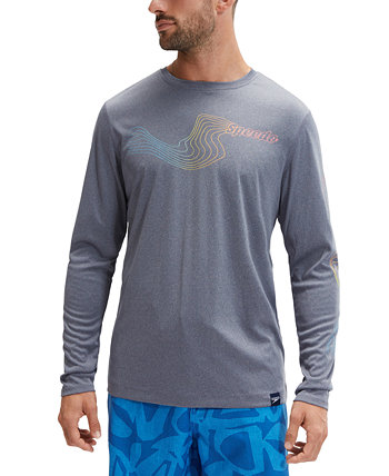 Men's Long Sleeve Performance Graphic Swim Shirt Speedo