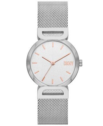 Женские часы Downtown D с браслетом из нержавеющей стали с тремя стрелками, 34 мм DKNY