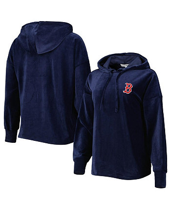 Женская темно-синяя толстовка с капюшоном Boston Red Sox End Line Touch