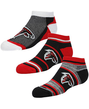 Комплект из 3 пар носков до щиколотки Atlanta Falcons для мальчиков и девочек For Bare Feet