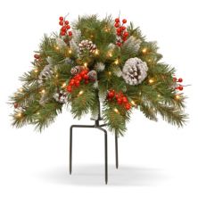 National Tree Company 18-in. Pre-Lit Artificial Pine & Berry Filler Decor National Tree Company