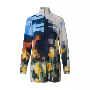 Пиксельная блузка с вырезами Akris