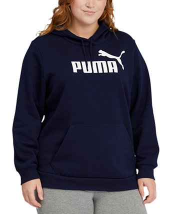 Толстовка большого размера с капюшоном из флиса с логотипом PUMA