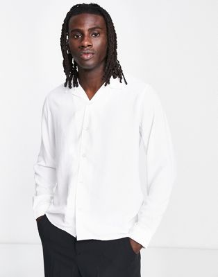 Белая креповая рубашка с длинными рукавами Bolongaro Trevor BOLONGARO TREVOR
