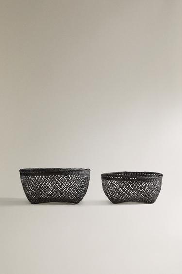 BLACK BAMBOO BASKET Zara Home