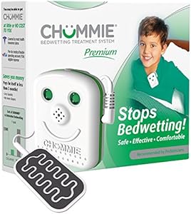 Premium Bedwetting Alarm for Deep Sleepers - Award Winning, Clinically Proven System with Loud Sounds, Bright Lights and Strong Vibrations, Blue Chummie