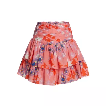 Мини-юбка Syra с оборками и цветочным принтом Atelier 17.56