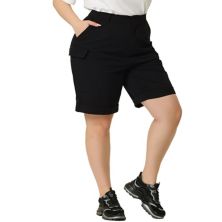 Plus Size Short for Women Jogger Cargo Pocket Track Midi Short Pant Agnes Orinda