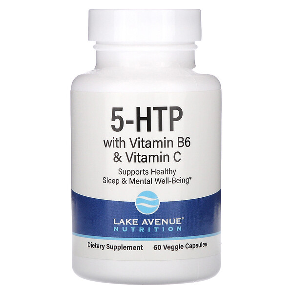 5-HTP с Витамином B6 и Витамином C - 100 мг - 60 растительных капсул - Lake Avenue Nutrition Lake Avenue Nutrition