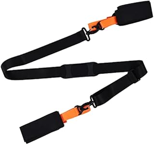 BOXOB Ski Strap and Pole Carrier, Adjustable Ski Carrier Straps Cushioned Ski Straps for Downhill Skiing Gear Ski Accessories for Adults Teens Skiing Snowboarding Winter Outdoor Activities BOXOB