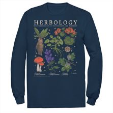Big & Tall Harry Potter Herbology Herb Reference Grid Long Sleeve Graphic Tee Harry Potter