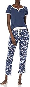 Tommy Hilfiger Women's Short Sleeve and Pants Logo Lounge Bottom Pajama Set Tommy Hilfiger