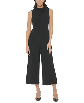 Женский укороченный комбинезон с широкими штанинами, украшенный бантом Calvin Klein