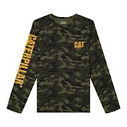 Мужская Хлопковая Майка Caterpillar CAT Foundation Trademark Banner с Длинными Рукавами Caterpillar