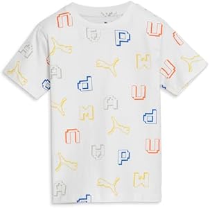 PUMA Kids Boys Game On Pack Crew Neck Short Sleeve Casual Tops Casual - White Puma