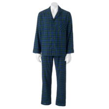 Мужской фланелевый пижамный комплект Hanes Ultimate® в клетку Hanes