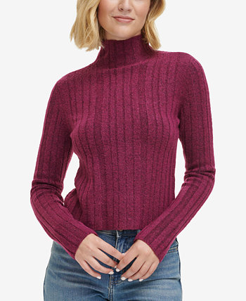 Женский свитер в рубчик с воротником-стойкой и длинными рукавами Calvin Klein
