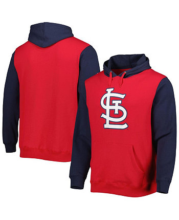 Мужская красная, темно-синяя толстовка с капюшоном St. Louis Cardinals Team Stitches