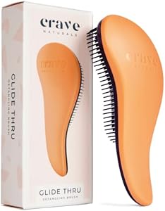 Crave Naturals BIGGIE Glide Thru Detangling Brush - Detangler Hairbrush and Comb for Curly, Straight, Wet or Dry Hair (BLACK) Crave Naturals