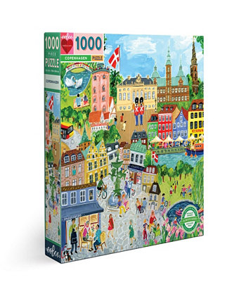 Набор пазлов для взрослых Piece and Love Copenhagen Square, 1000 деталей EeBoo
