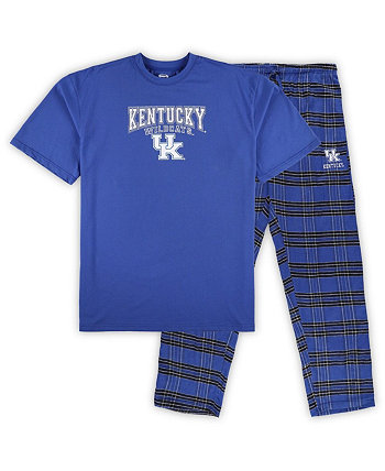 Мужской комплект из 2 футболок и фланелевых брюк Royal Kentucky Wildcats Big and Tall Profile