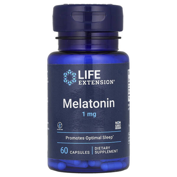 Мелатонин - 1 мг - 60 капсул - Life Extension Life Extension