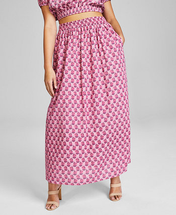 Женская хлопковая длинная юбка с принтом, созданная для Macy's And Now This
