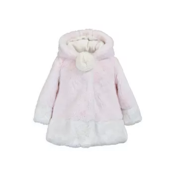Пальто с капюшоном из искусственного меха для маленьких девочек WIDGEON