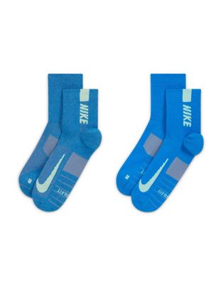 Набор из двух серых и вольтовых носков Nike Running Multiplier Nike