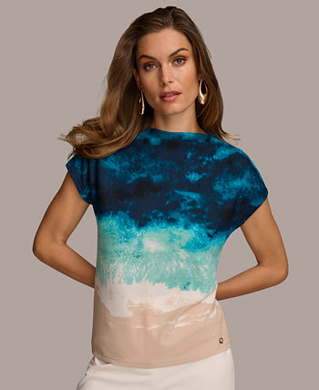 Women's Printed Short-Sleeve Top Donna Karan New York