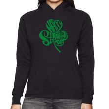 St. Patrick's Day Shamrock - Women's Word Art Hooded Sweatshirt LA Pop Art