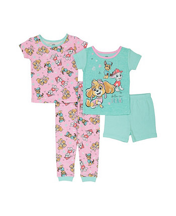 Пижамы для девочек, комплект из 4 предметов Paw Patrol