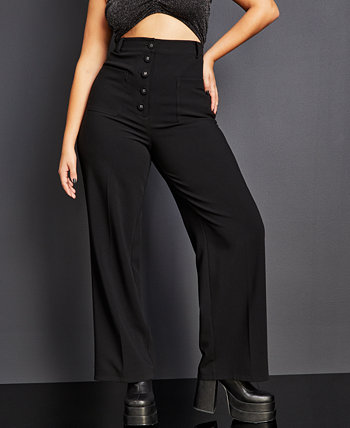 Женские брюки прямого кроя с пуговицами, созданные для Macy's Royalty by Maluma