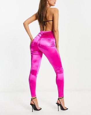 Kaiia high waist disco legging in pink Kaiia