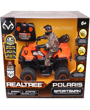 Nkok 1:8 Scale Radio Control Polaris Sportsman Xp 81433 With Turbo Boost Rider, 2.4 Ghz Rc, Realtree Edge Camouflage, Officially Licensed Realtree
