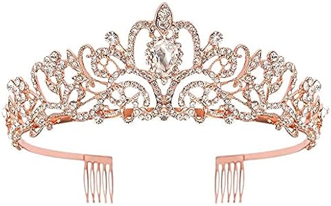 Didder Silver Crystal Tiara Crown Headband Princess Elegant Crown with combs for Women Girls Bridal Wedding Prom Birthday Party Didder