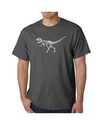 Мужская футболка Word Art - Dinosaur T-Rex Skeleton LA Pop Art