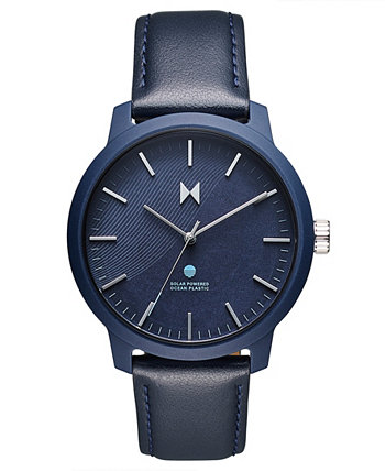 Men's Legacy Solar Quartz Blue Leather Strap Watch 42mm MVMT