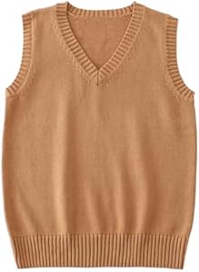 Женский Вязаный Жилет Blostirno Sweater Vest V Neck Blostirno