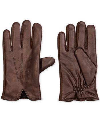 Мужские утепленные перчатки из эластичной кожи с сенсорным экраном ISOTONER